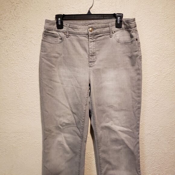 Chicos Womens Jean Pants Size 1.5 Cotton Blend The So Lifting Slim Leg Pockets - Picture 3 of 9